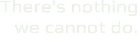 There's nothing we cannot do.